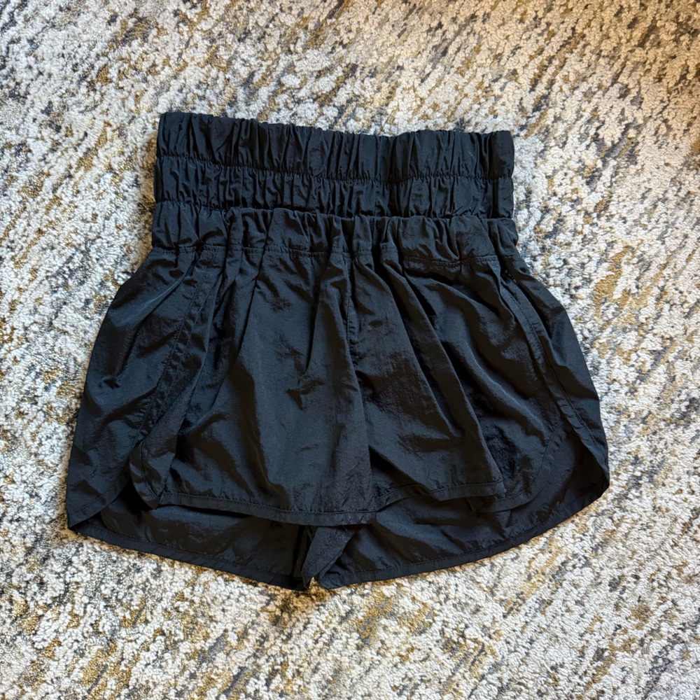 Free People Black High-Waisted Shorts